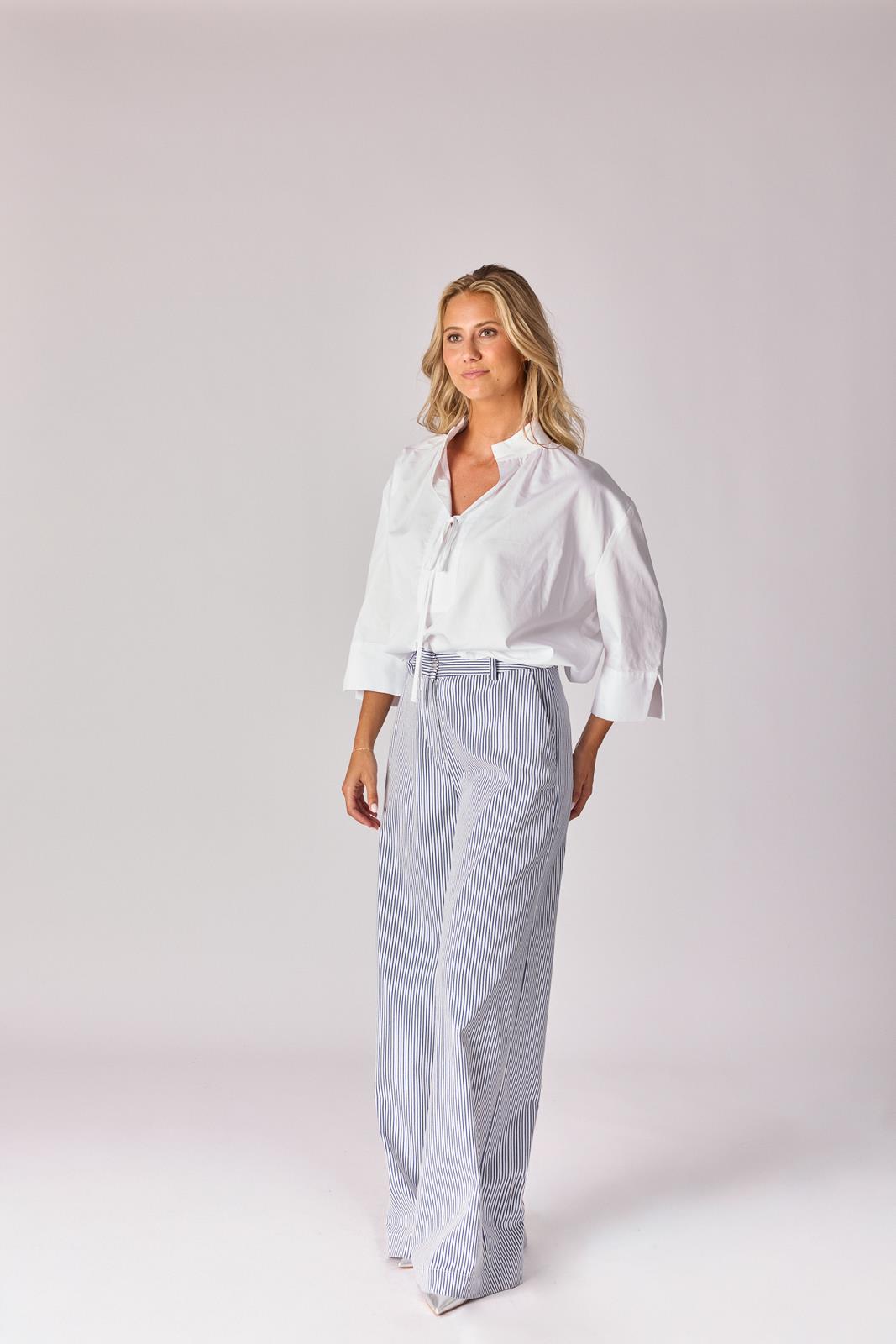 BROEK STREEP BLAUW