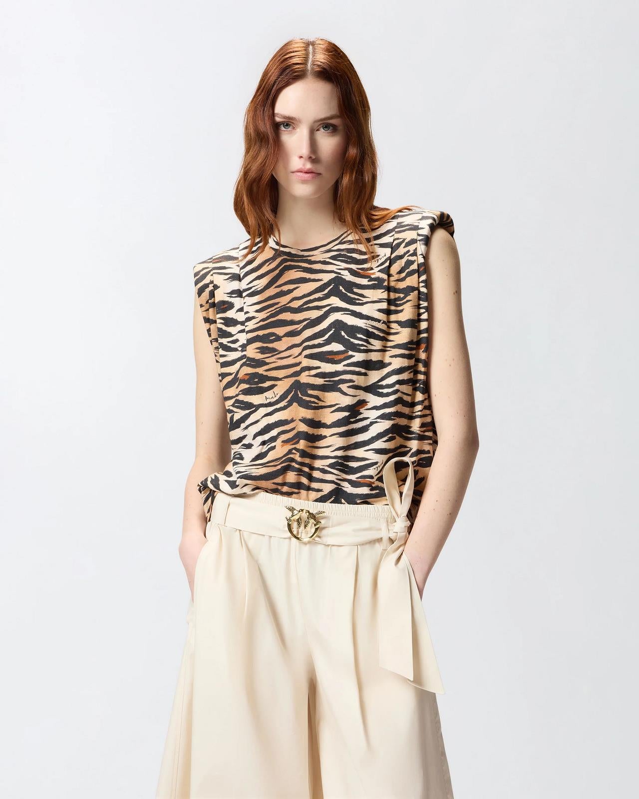 T-SHIRT KM PRINT BEIGE