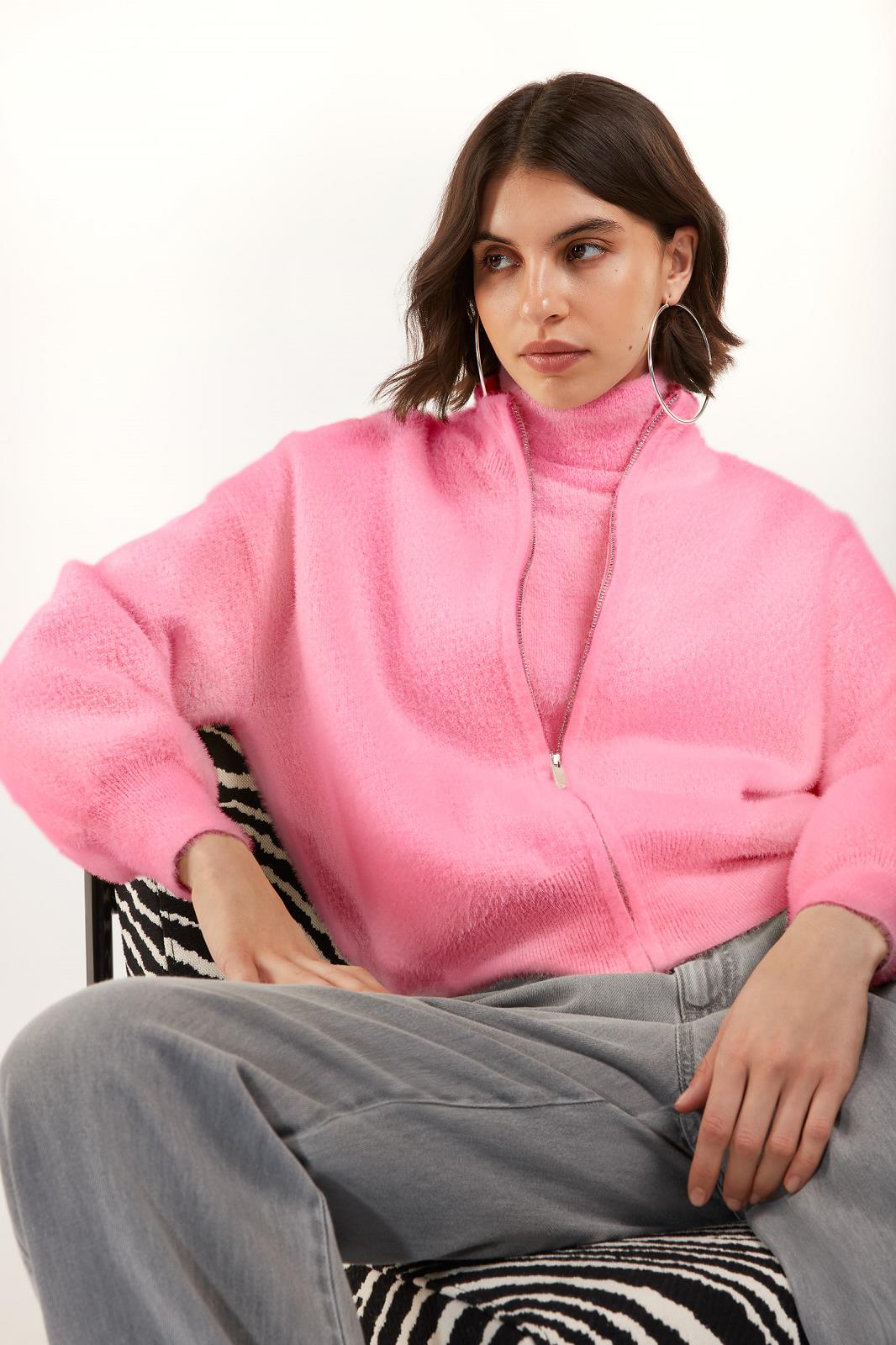 CARDIGAN KNIT N LS-OTHER-UNI-PINK