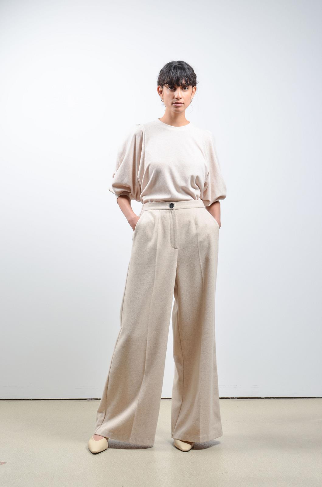 PANTS DRESSED L-*-UNI-BEIGE