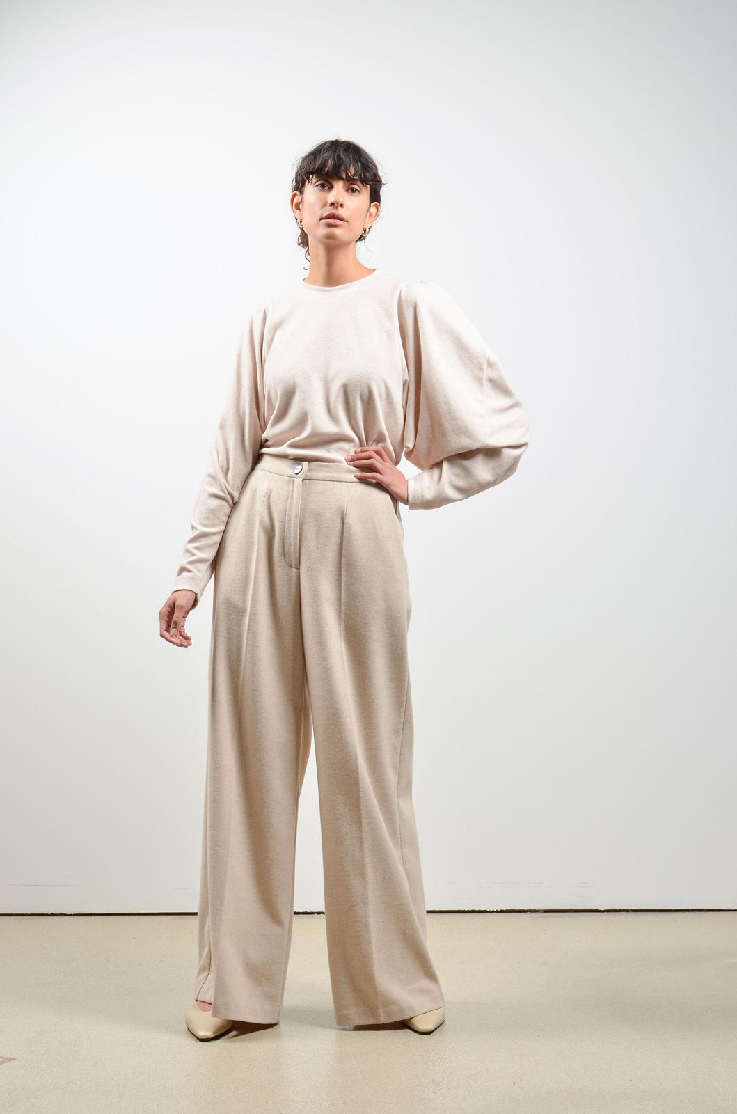 PANTS DRESSED L-*-UNI-BEIGE