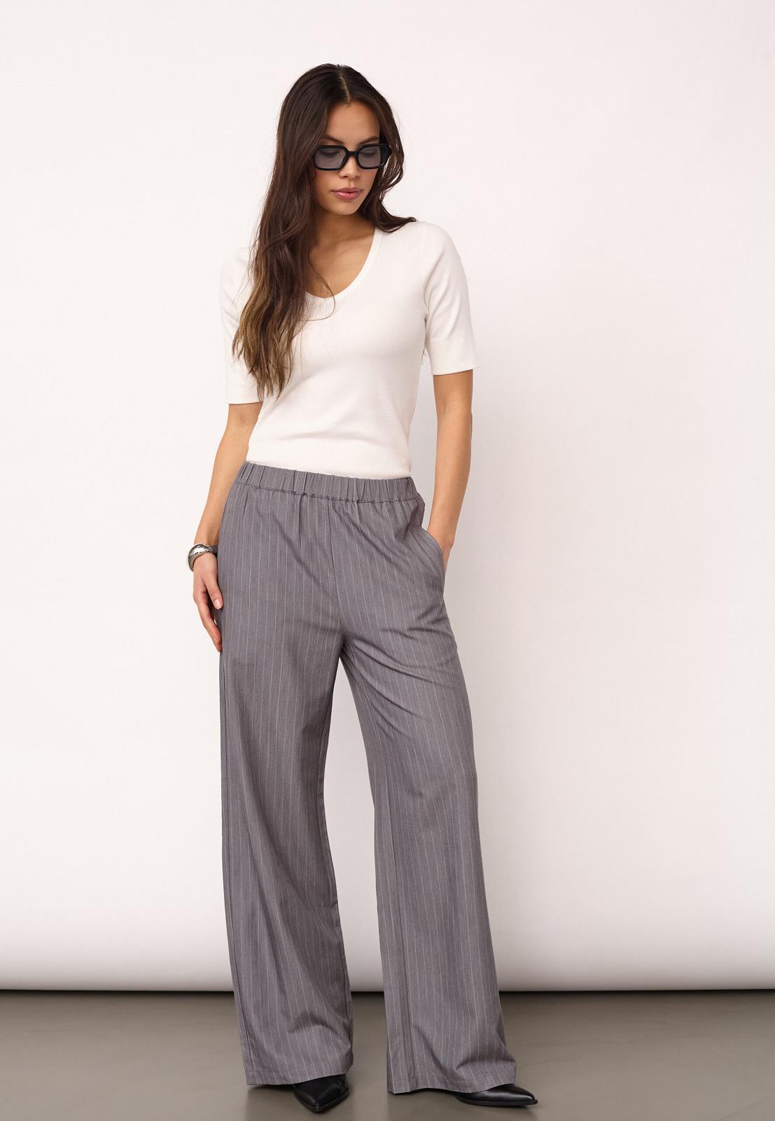 BROEK STREEP GRIJS