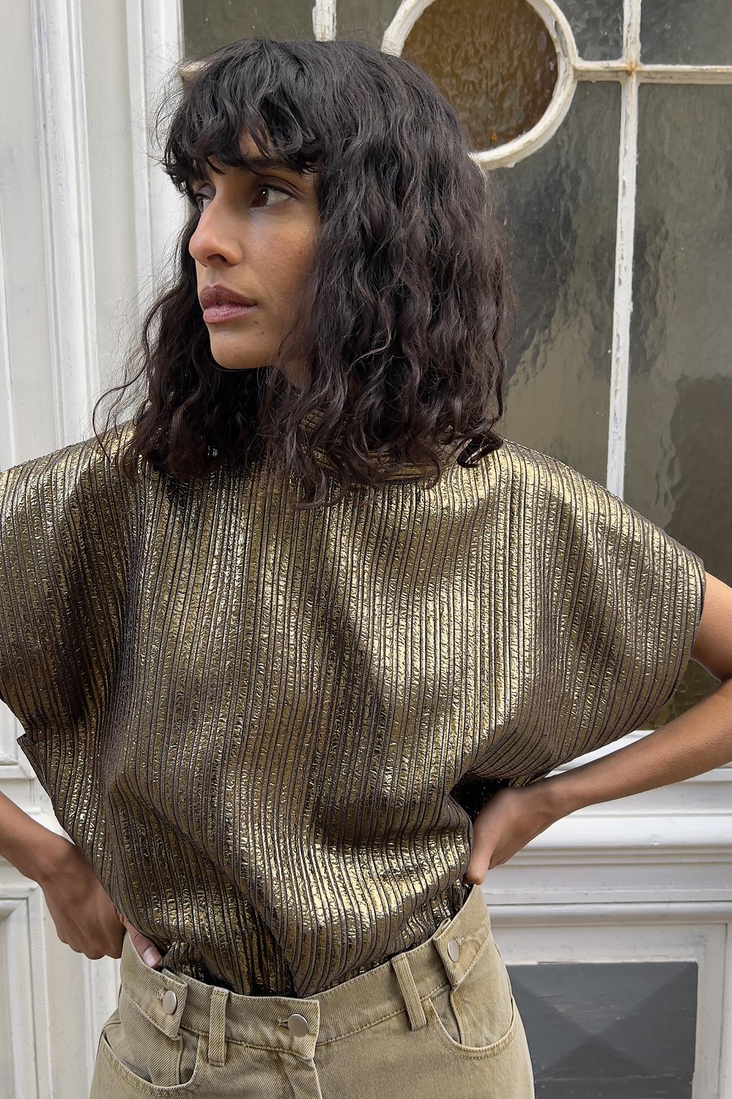 BLOUSE SS-*-UNI-BRONZE