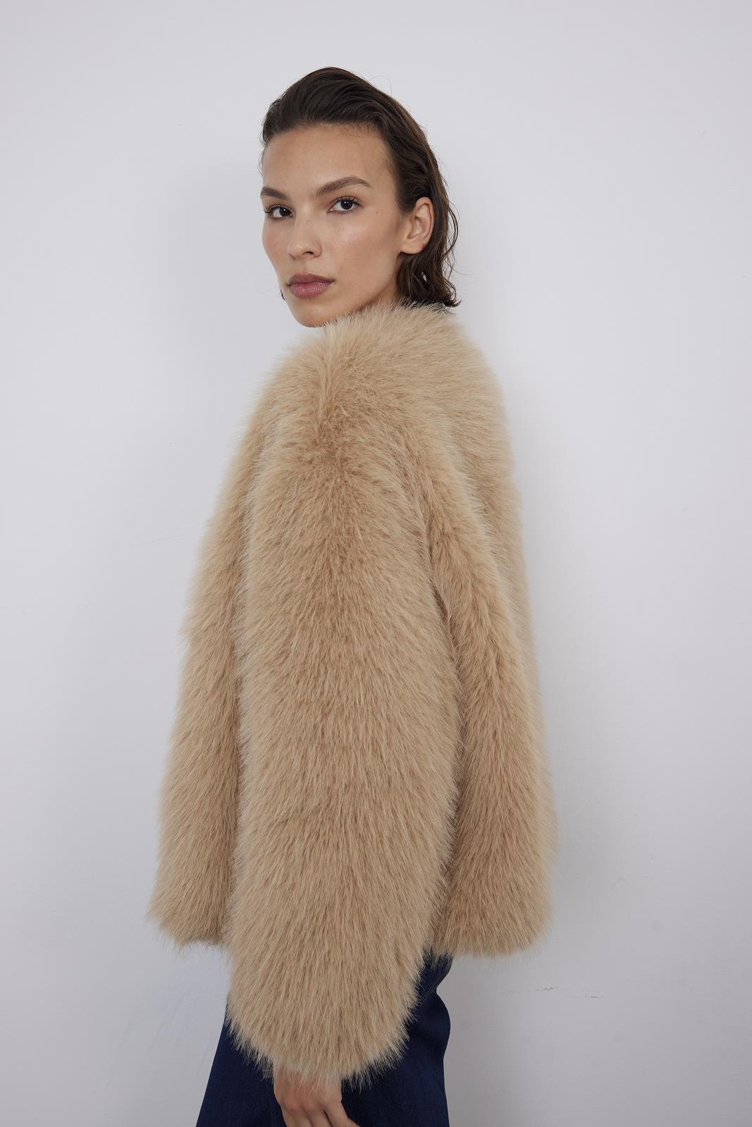 OUTDOOR S-FUR (FAKE)-UNI-BEIGE