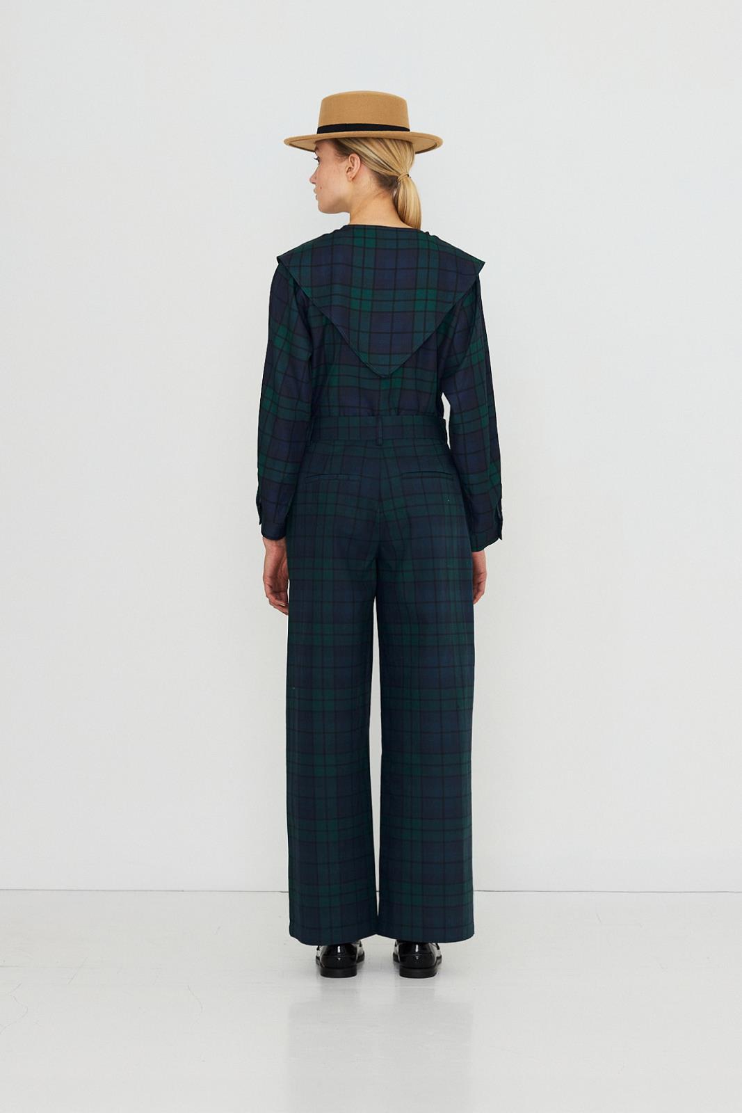 BROEK RUIT BLAUW/GROEN