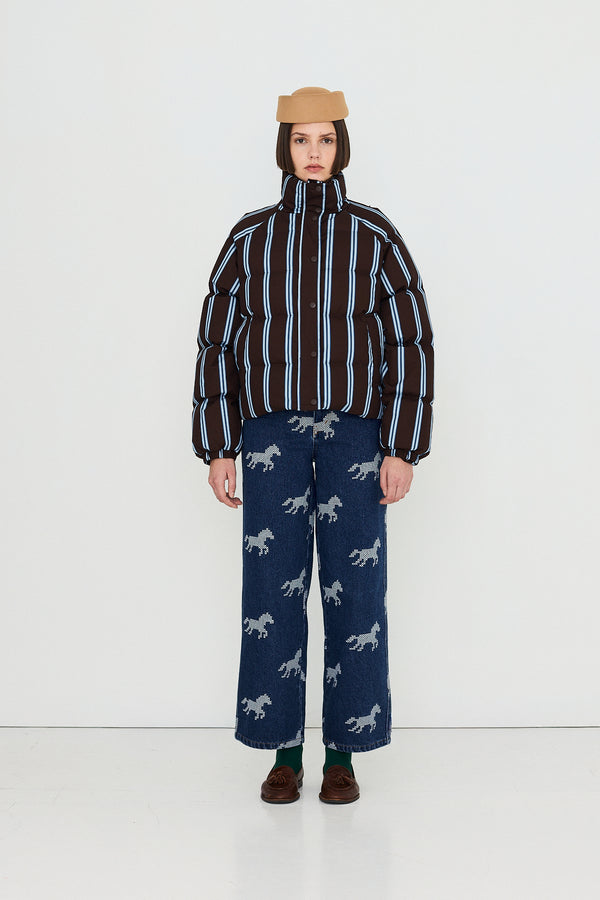 JAS DBRUIN STREEP BLAUW