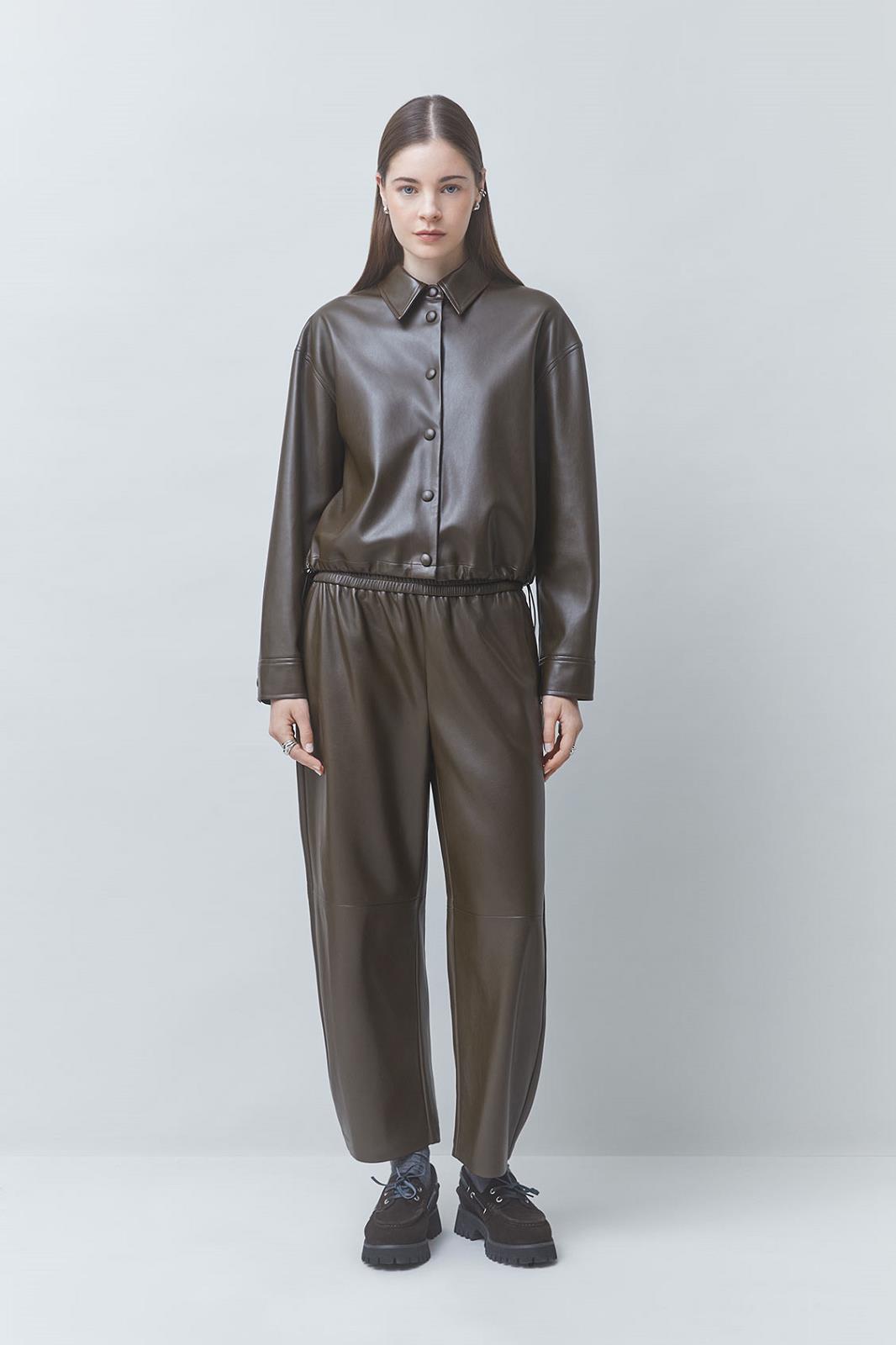 BROEK ECO LEDER KAKI