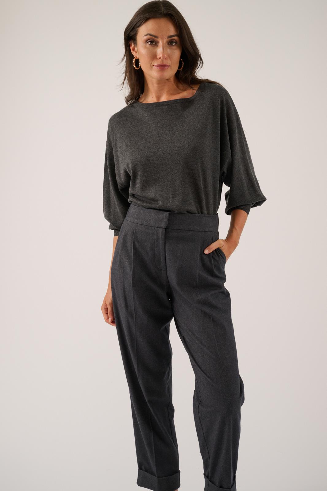 PANTS DRESSED 7/8-*-UNI-ANTRACITE