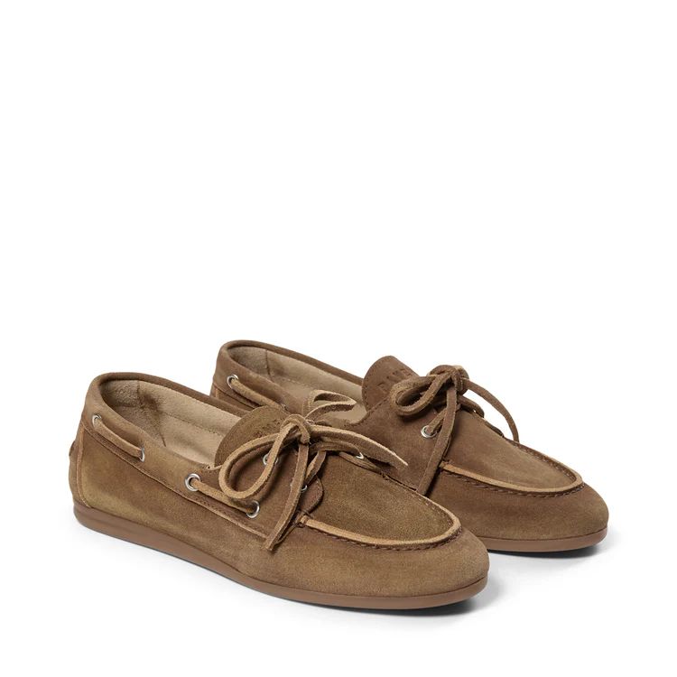 BOATSHOE SUEDE BRUIN