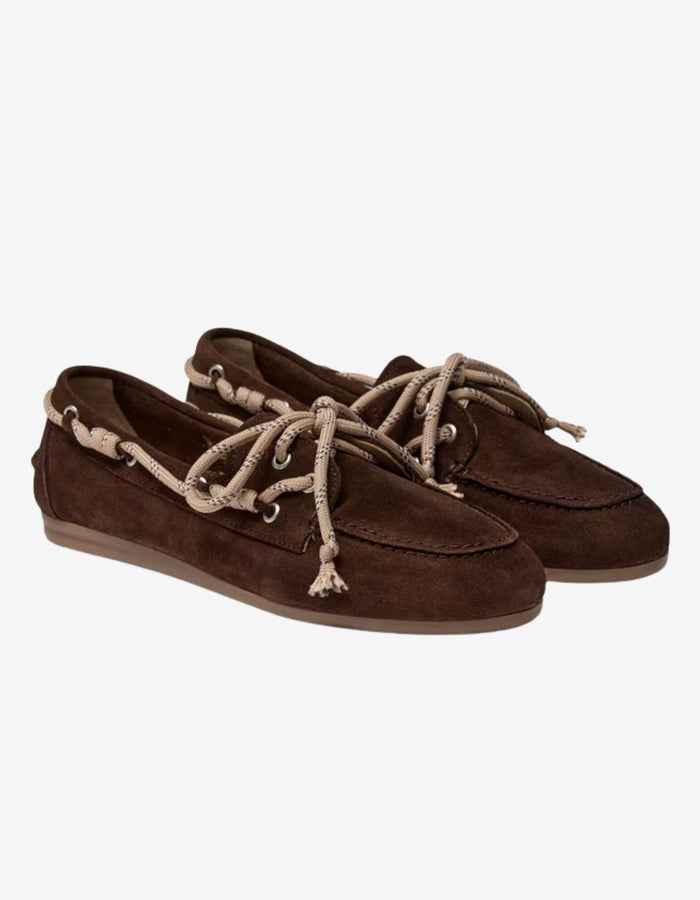 BOATSHOE SUEDE BRUIN