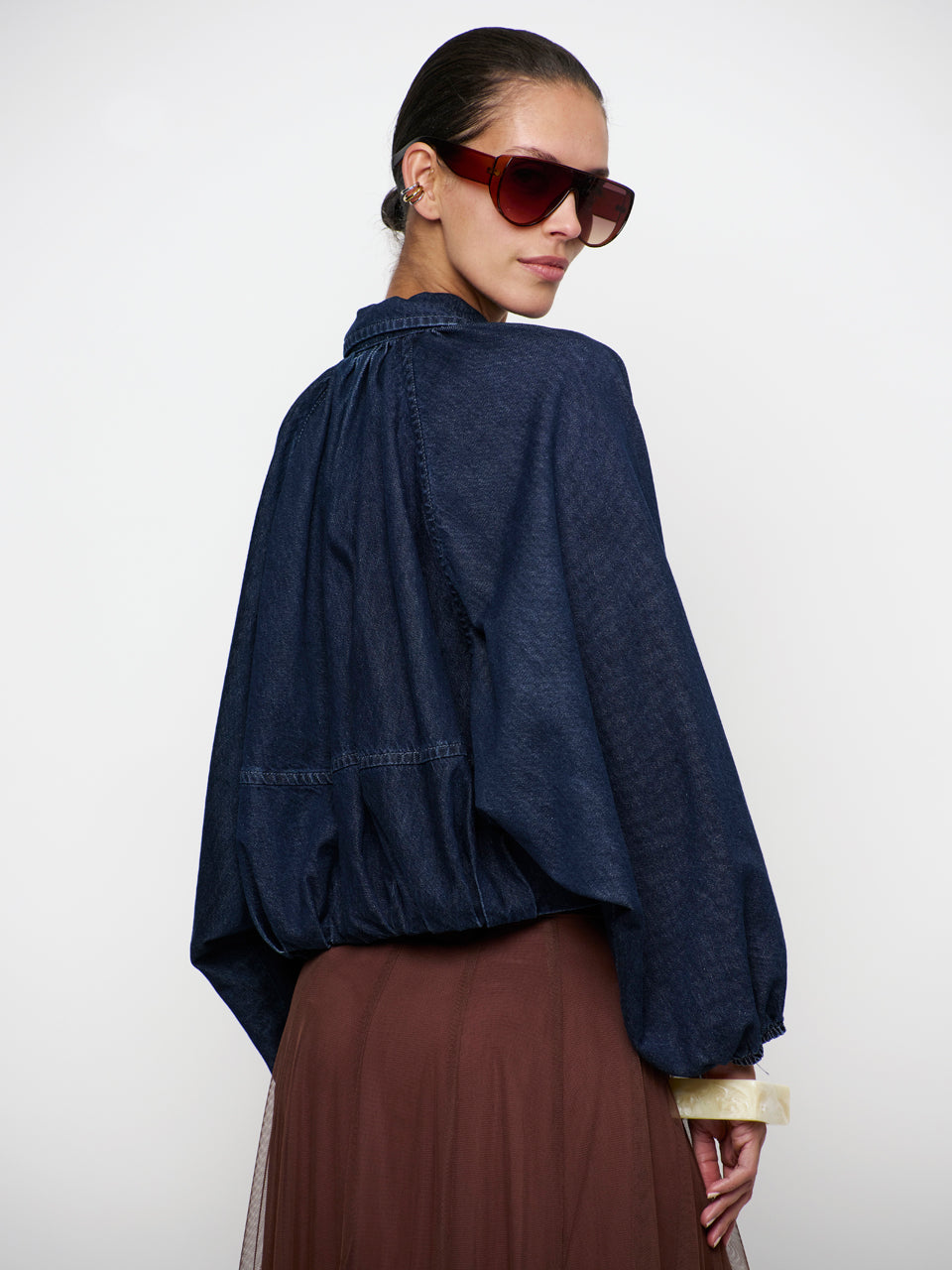 Dante6-Cassi balloony denim jacket Dark