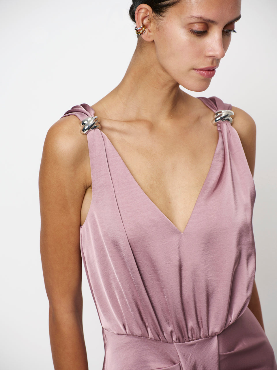 Dante6-Marcia satin maxi dress Mauve