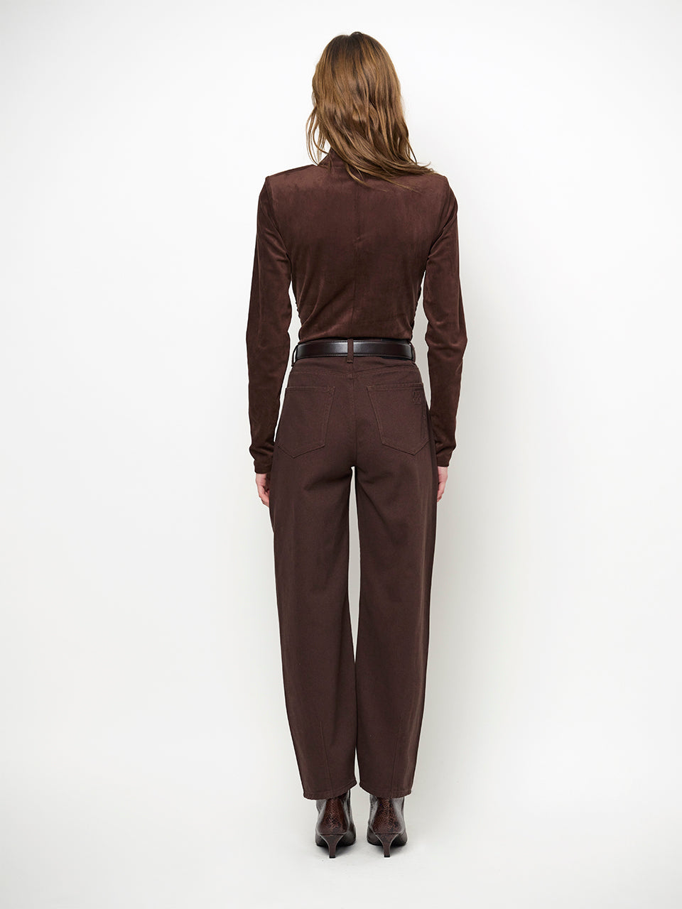 Dante6-Brave barrel leg jeans Espresso B