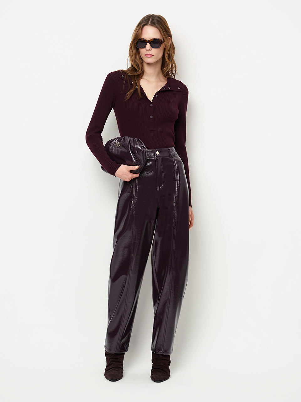 Dante6-Lisai rib-knitted polo sweater Da