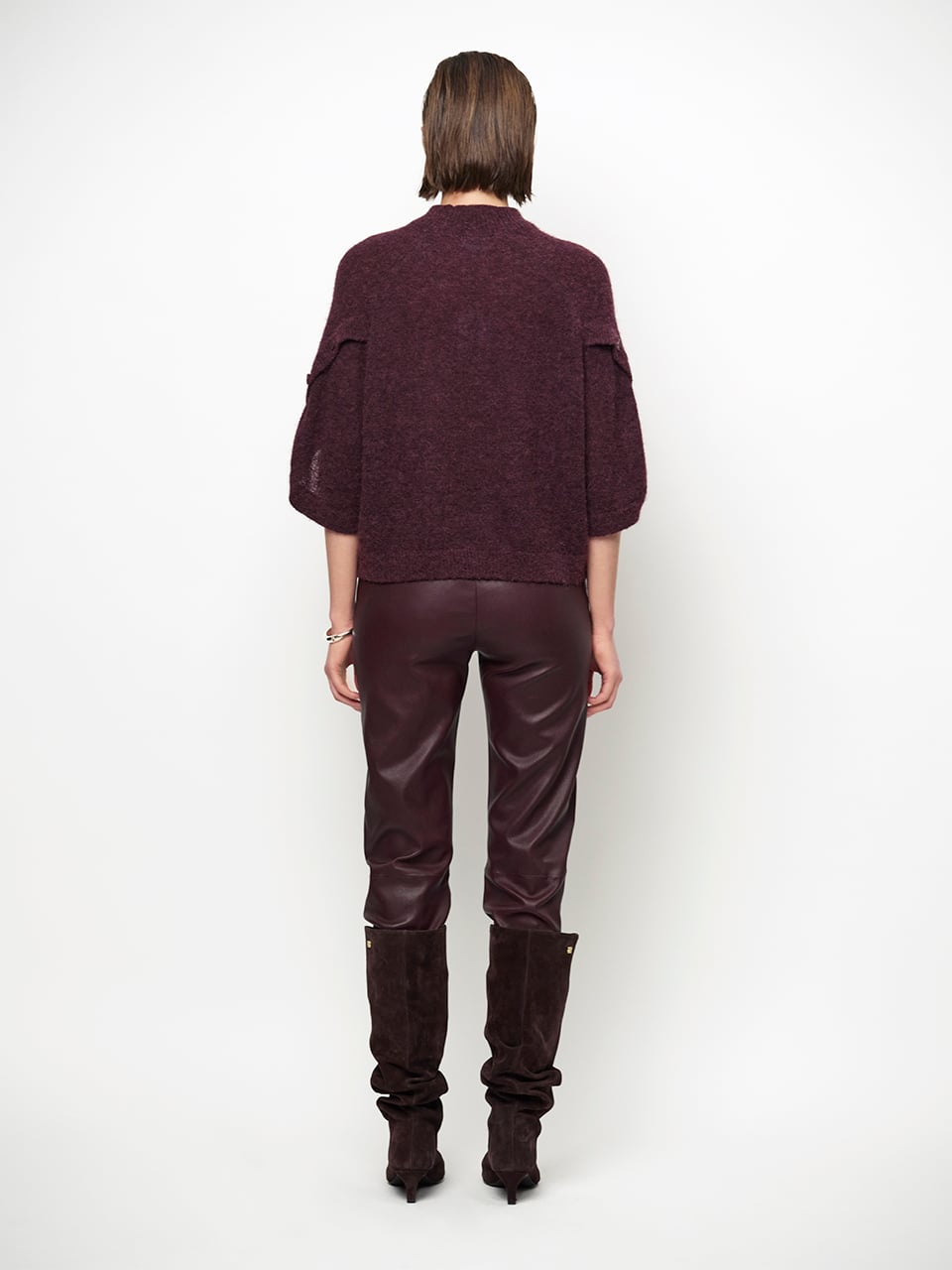 Dante6-Mahani cape sweater Dark Plum