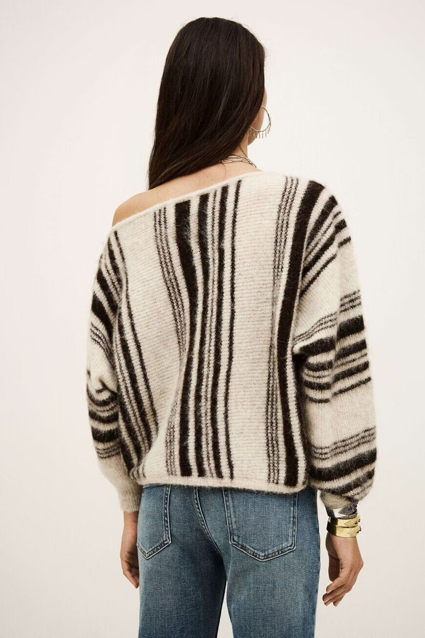PULL LS-BN-STRIPE-BROWN