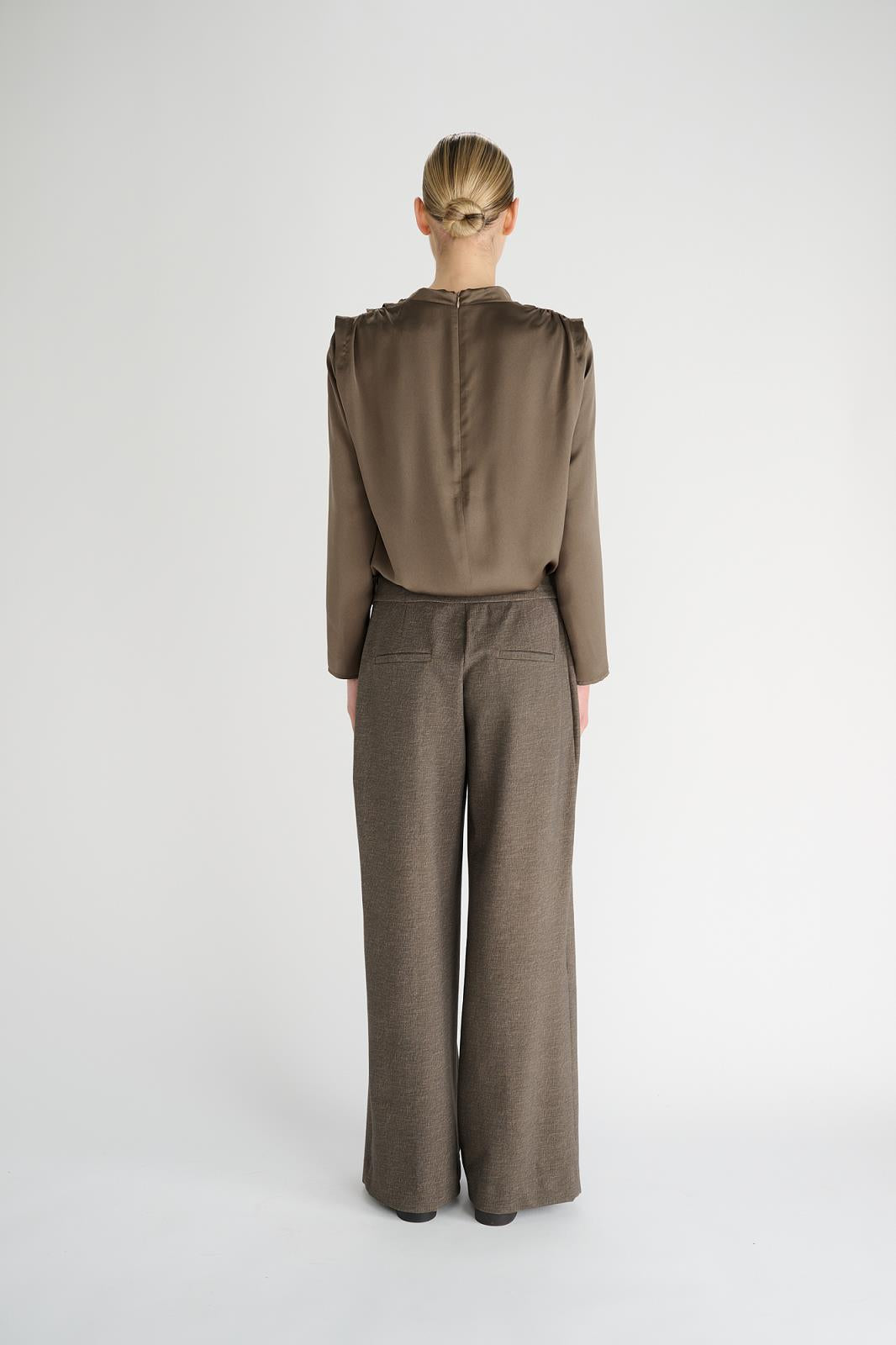 BLOUSE SATIJN BRONZE