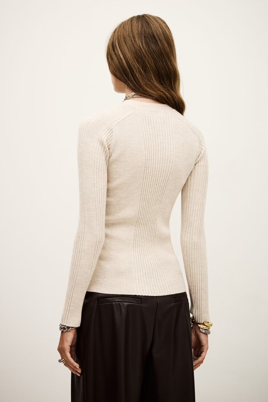 PULL LS-TN-UNI-BEIGE