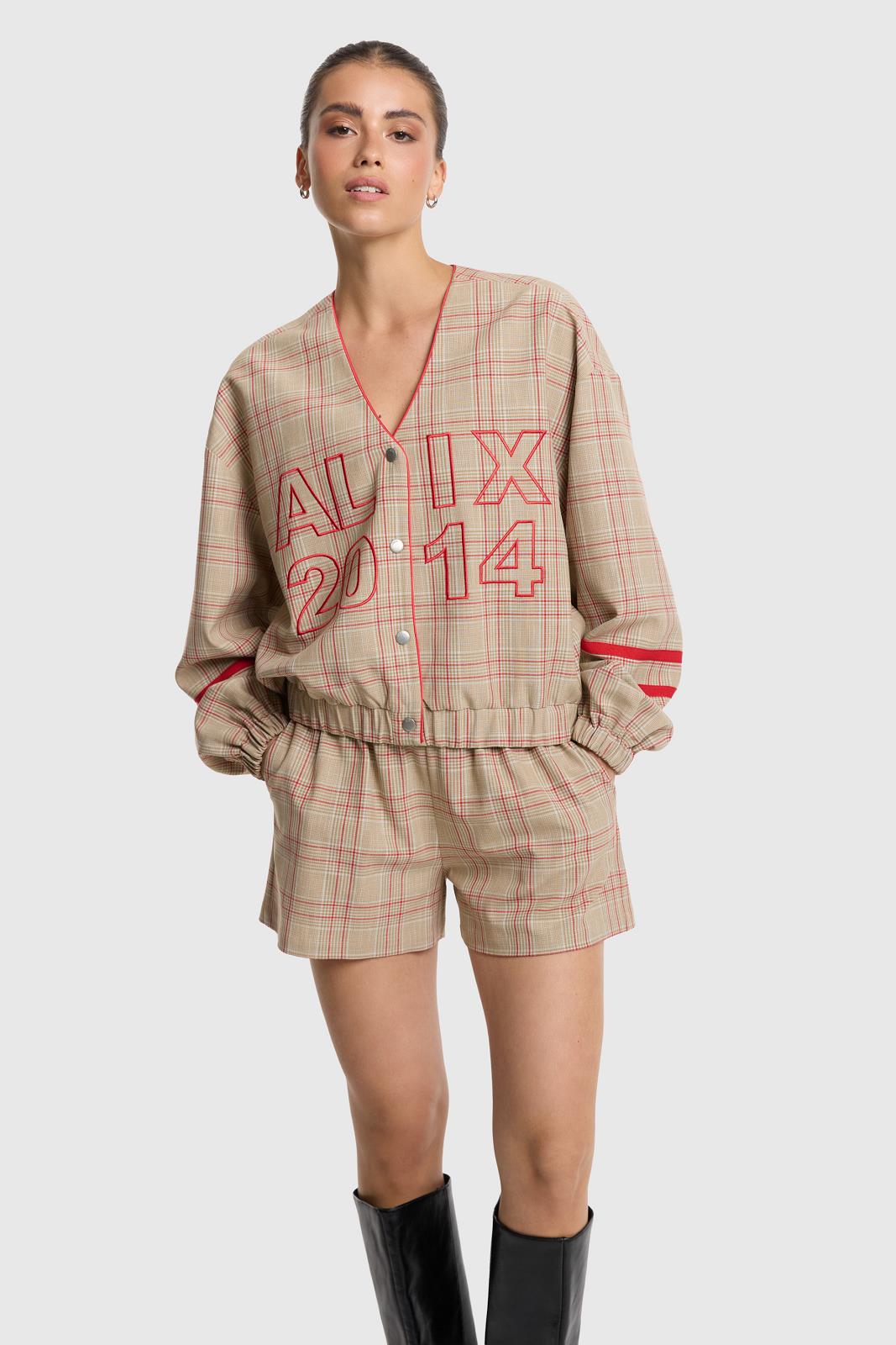Woven Sporty Check Bomber