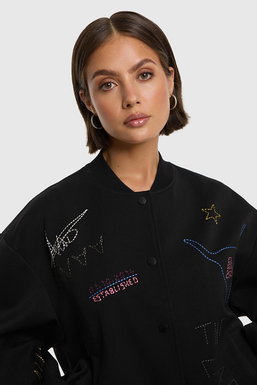 Woven Artwork Bomber