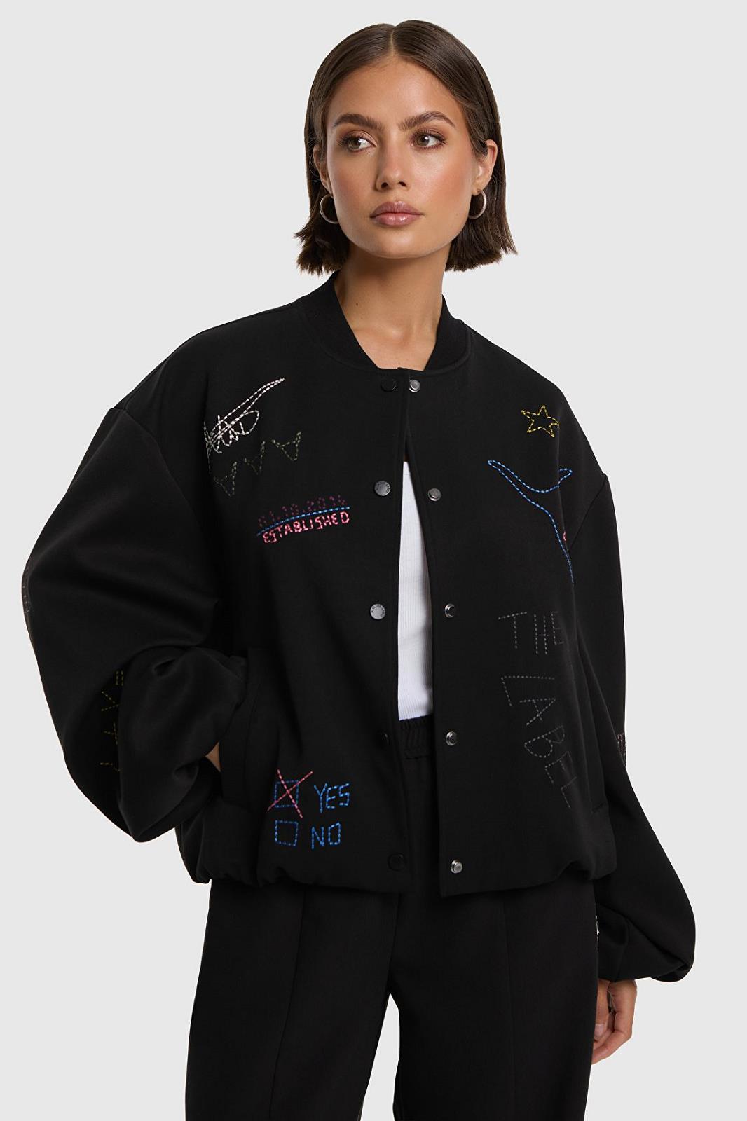 Woven Artwork Bomber