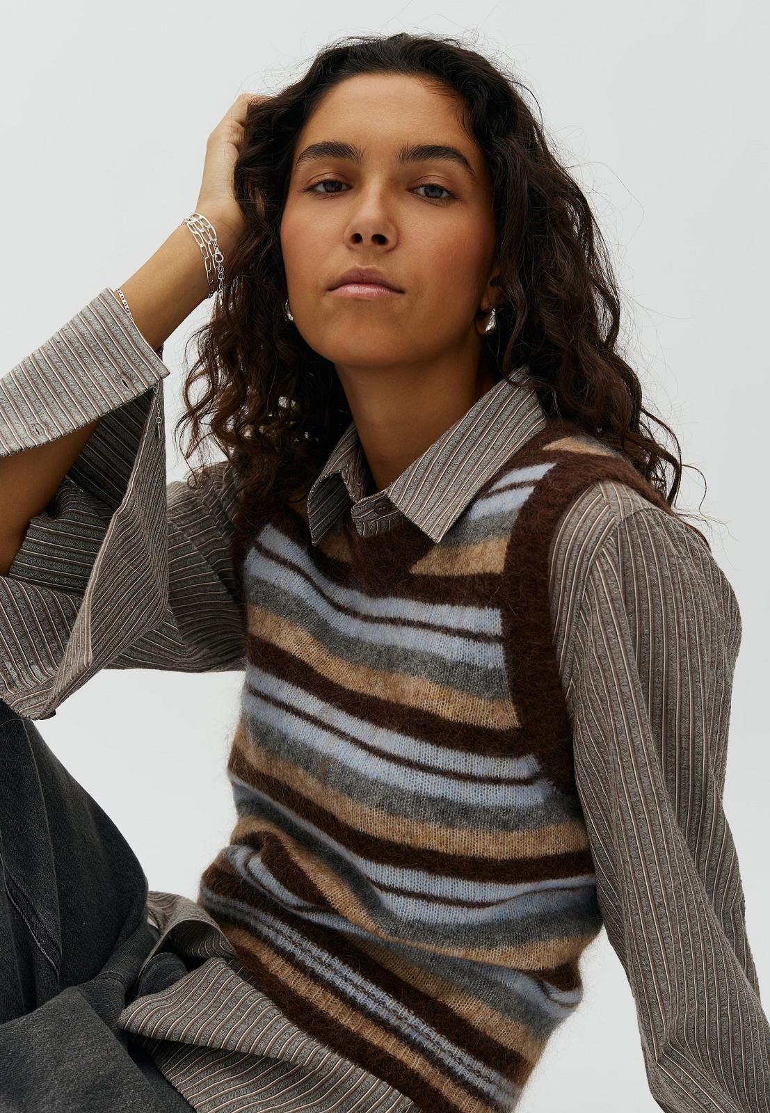 Knit Friday Mutli Stripe Brown