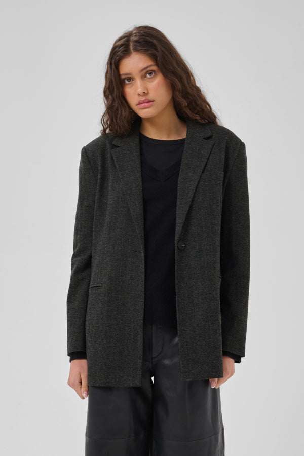Blazer Dark Grey Melange