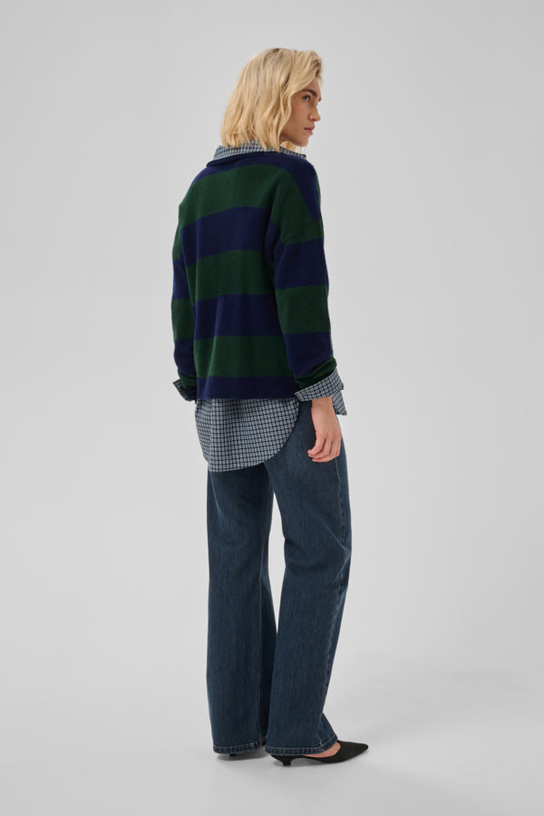 Knit Pullover Douglas W. Navy Stripe