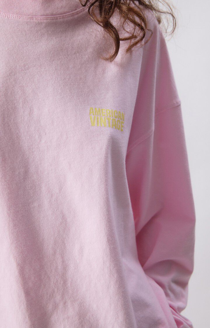 T-SHIRT LANGE MOUWEN ROZE