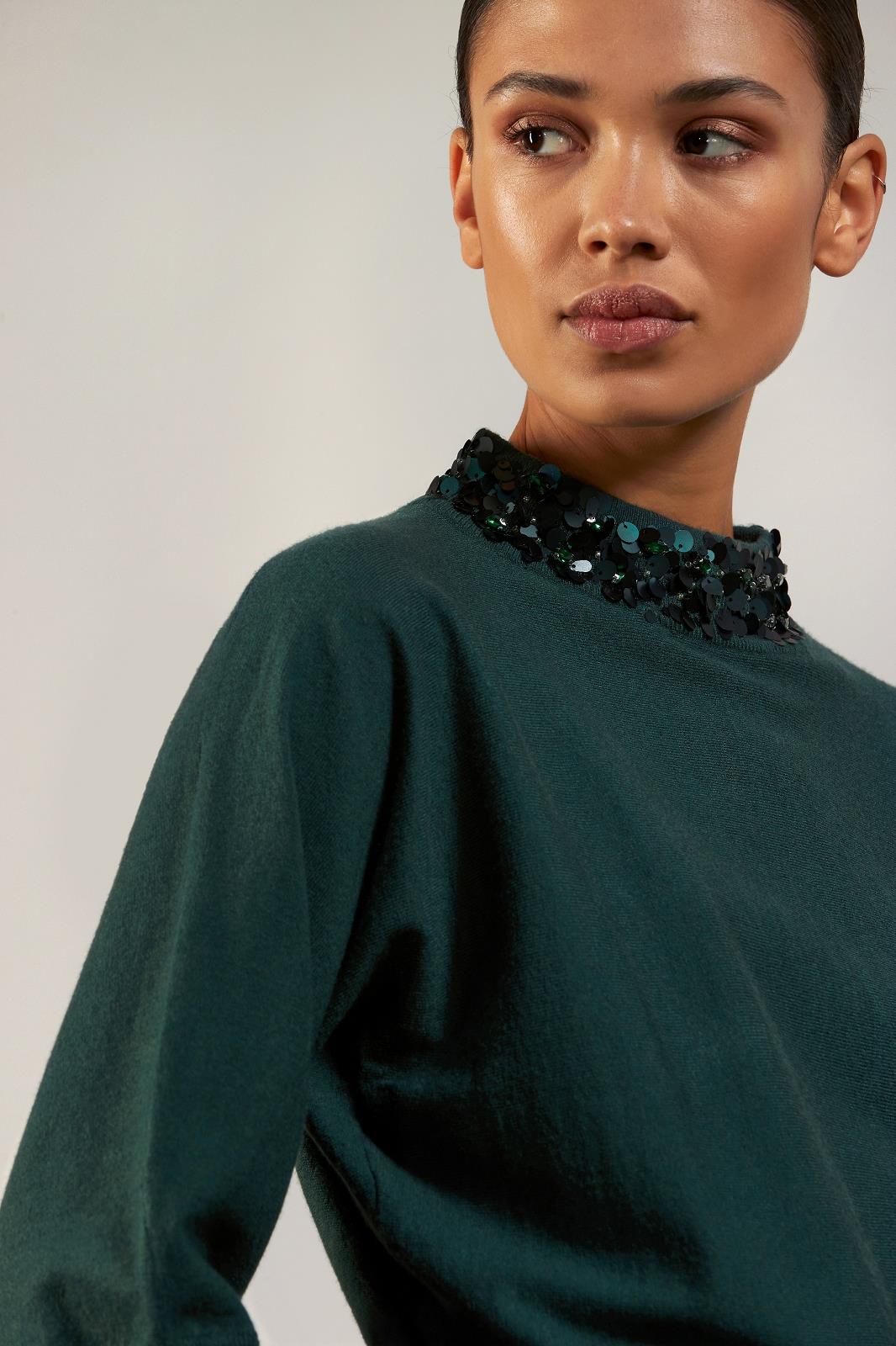 PULL 3/4 UNI+APPLI DGROEN