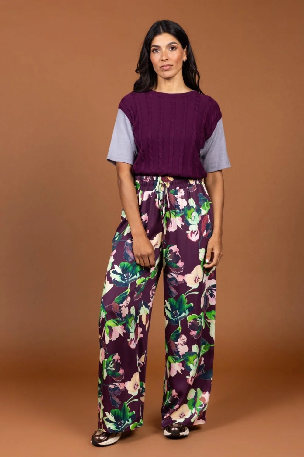 LADIES SWEATER PRUNE