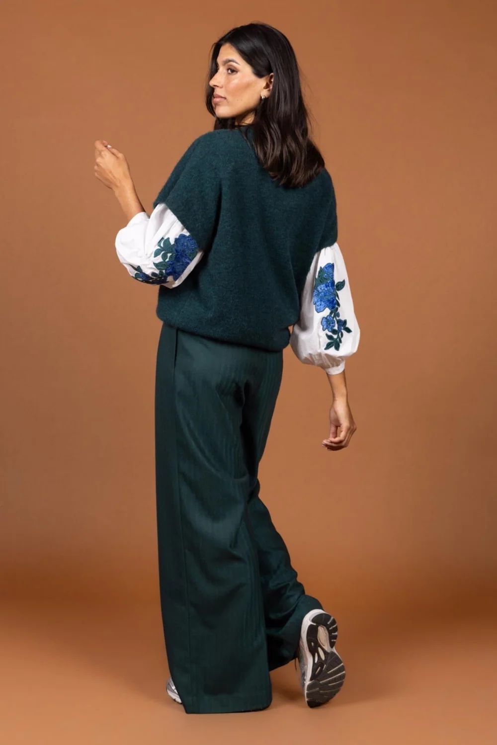 LADIES BLOUSE PETROL