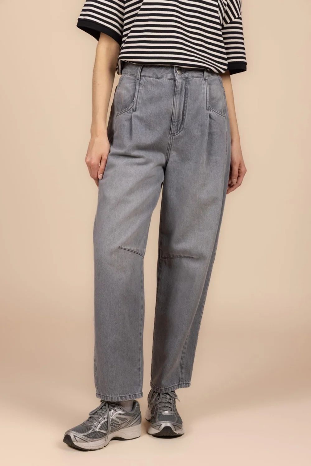 LADIES TROUSERS GREY JEANS