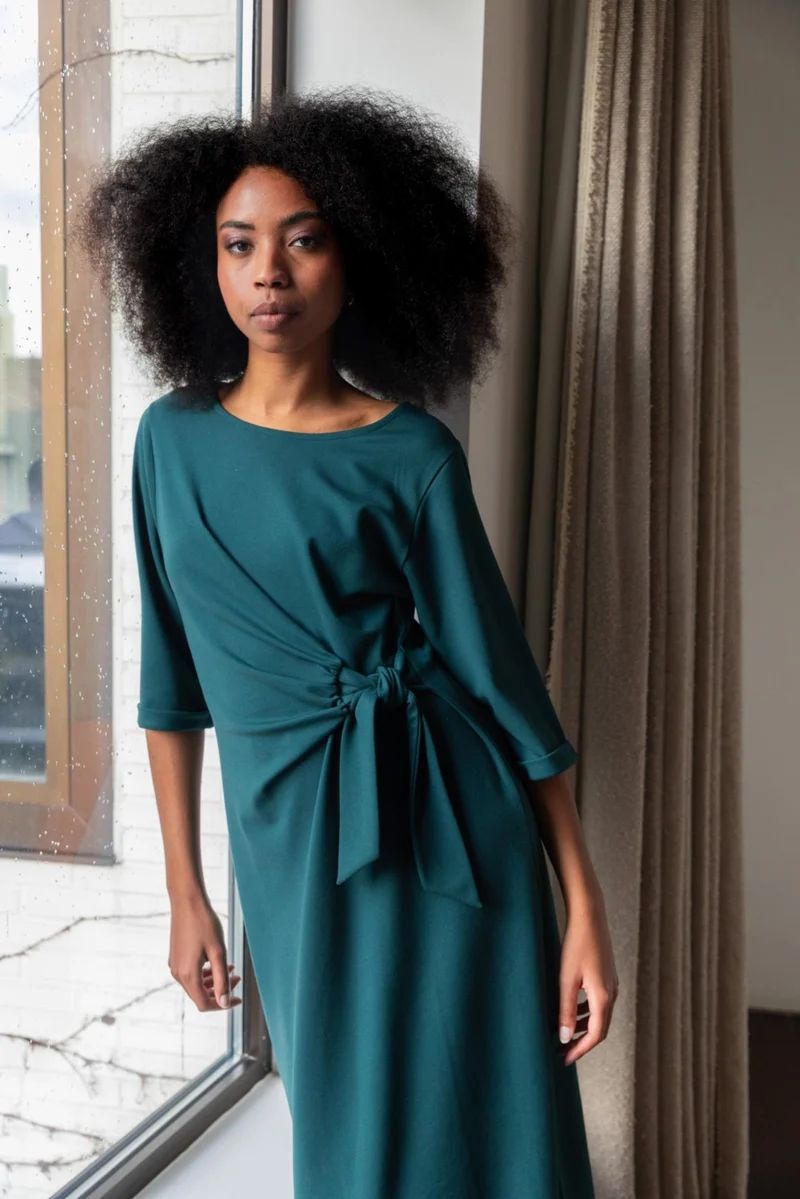 LADIES DRESS PETROL
