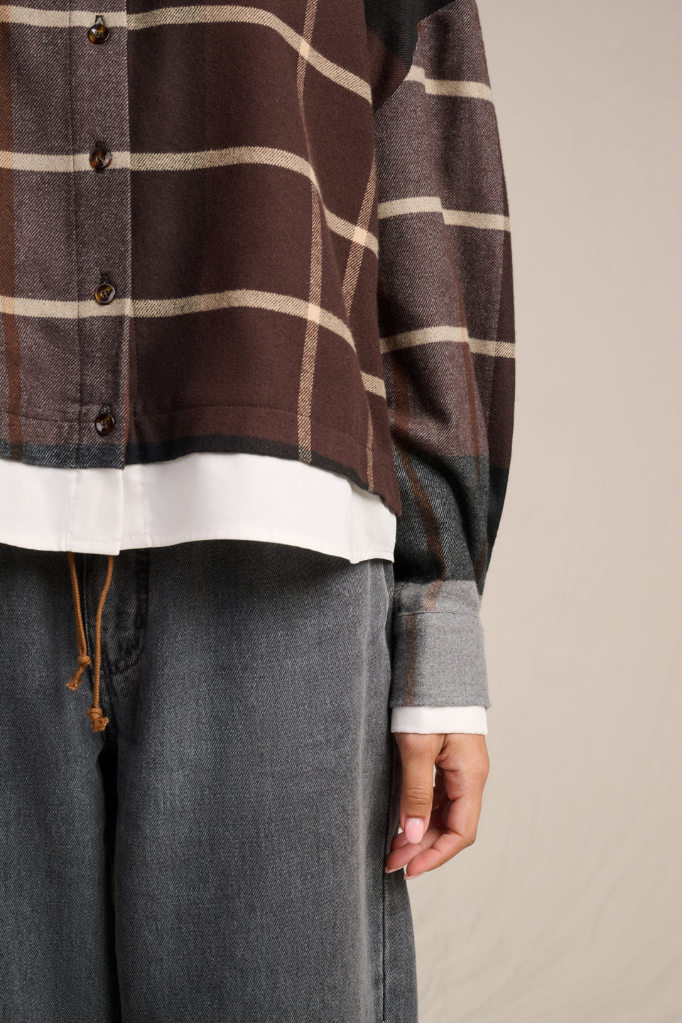 BLOUSES GREY/COCOA