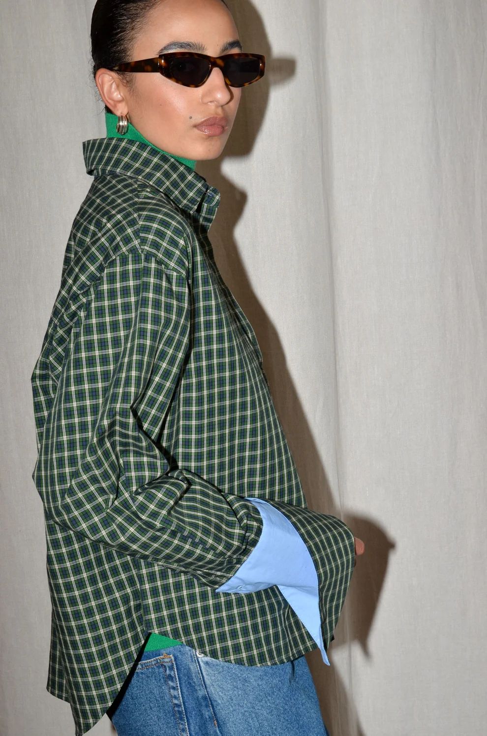 BLOES LM CONTRAST RUIT GROEN