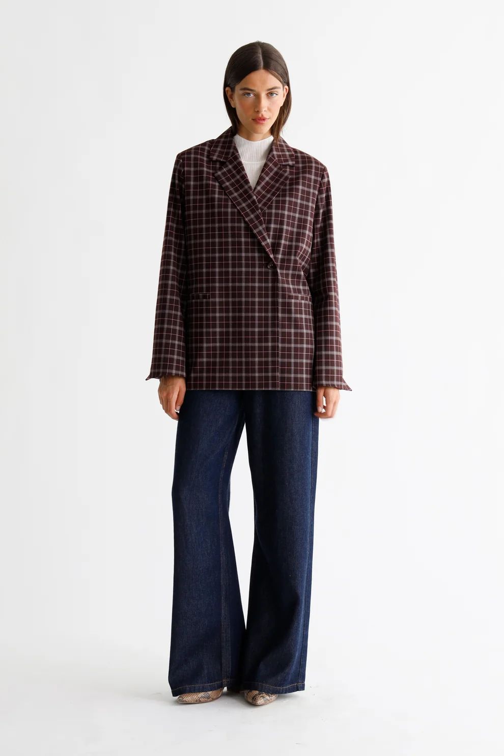 BLAIZER RUIT AUBERGINE