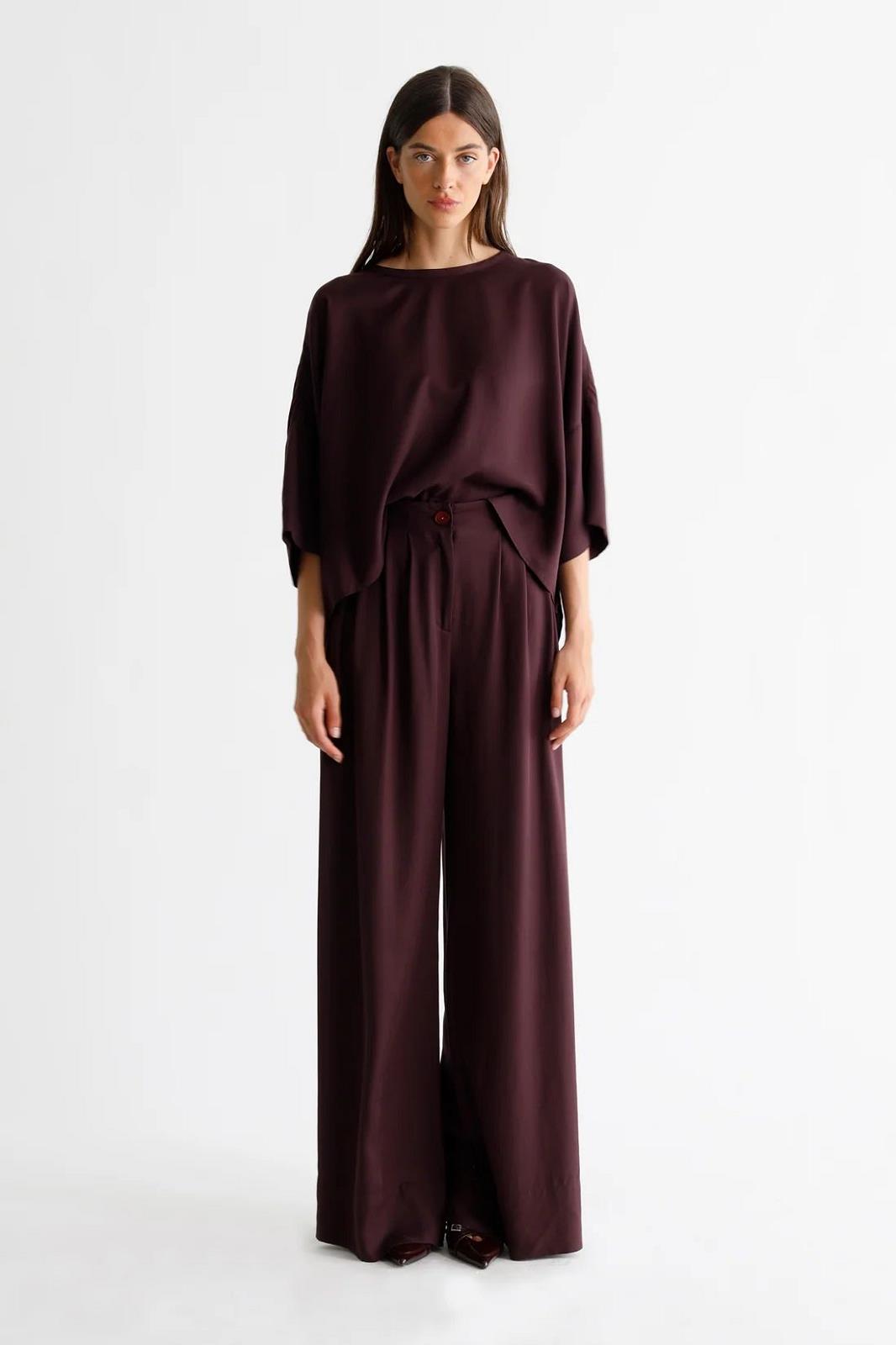 BROEK AUBERGINE
