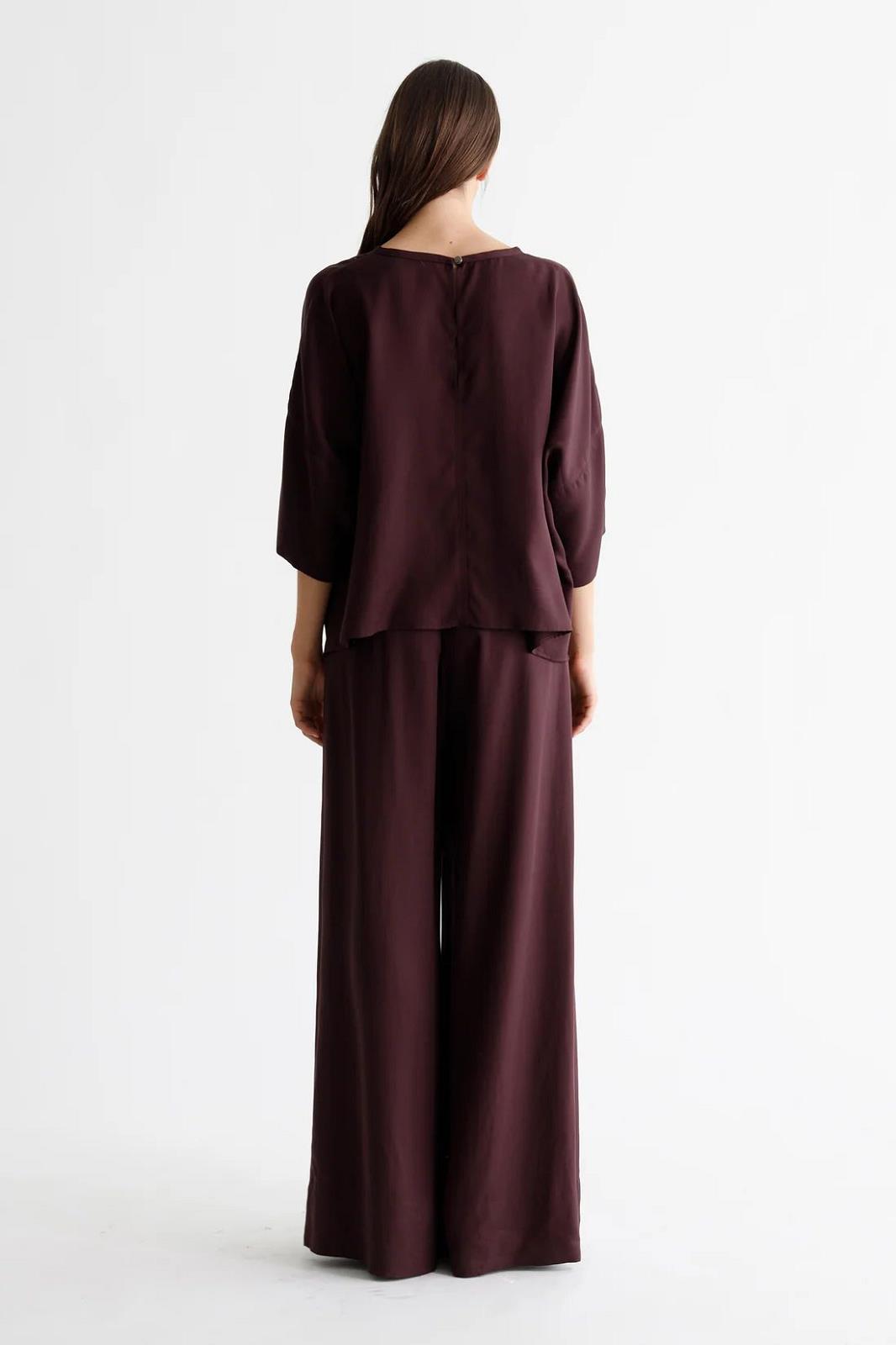 BROEK AUBERGINE