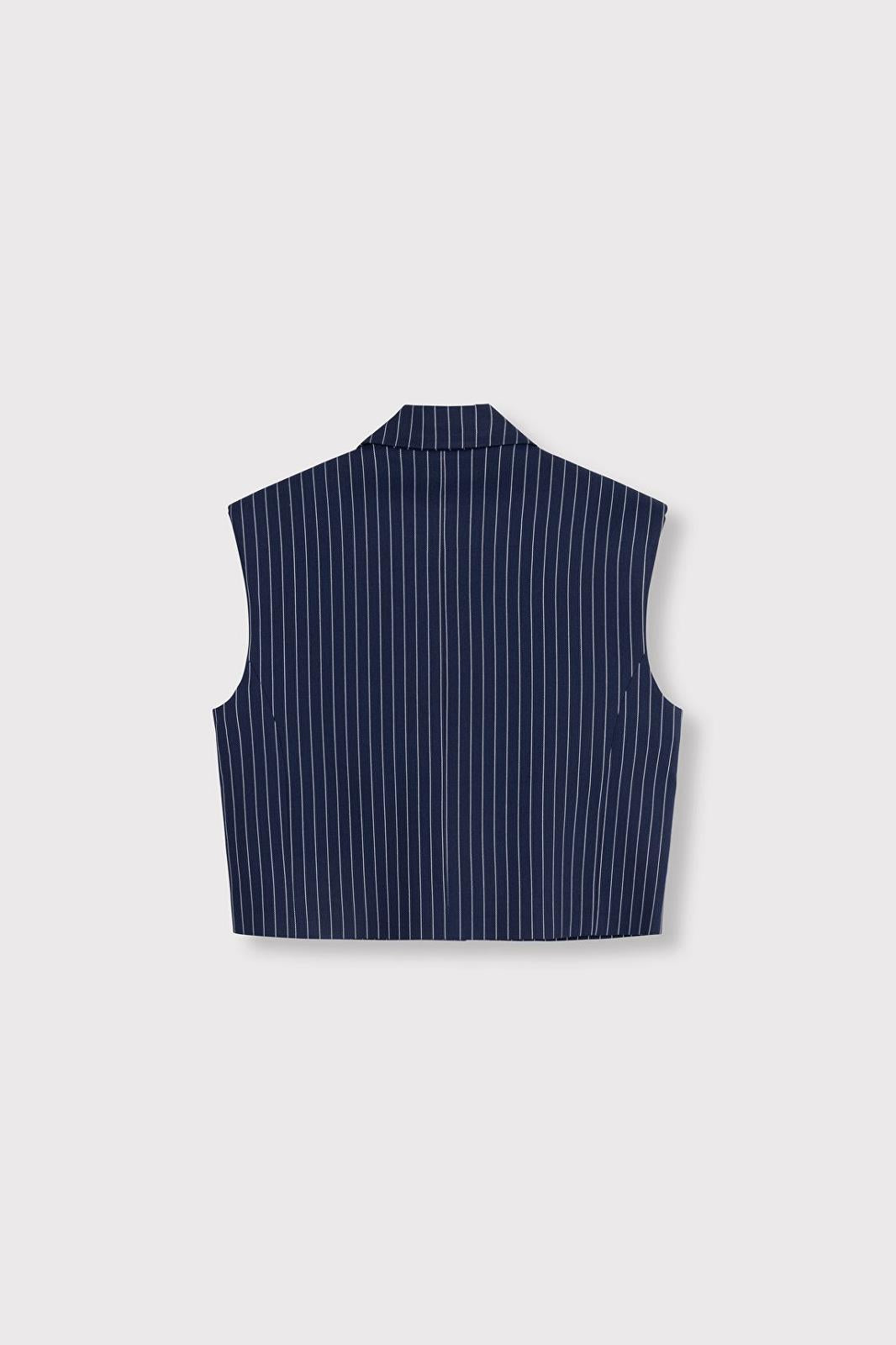 Woven Striped Waistcoat