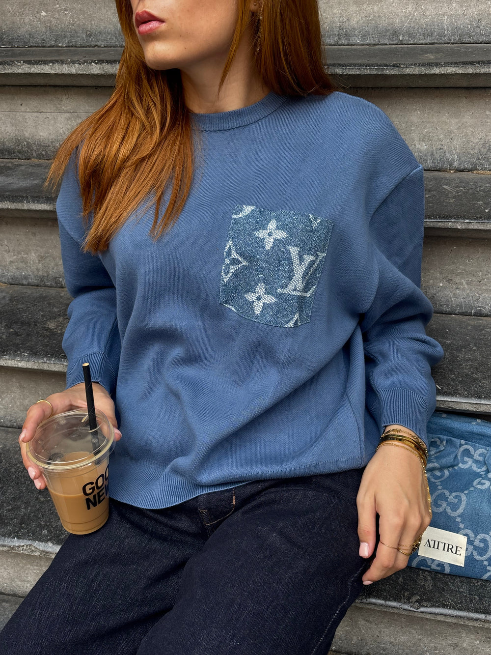 PULL/SWEAT BLAUW/LV BLAUW
