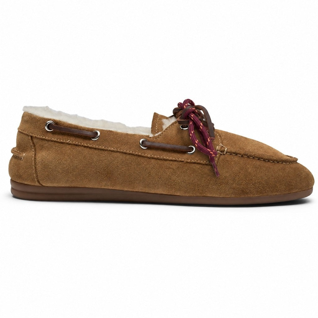 BOATSHOE SUEDE+PELS+VETERS CAMEL