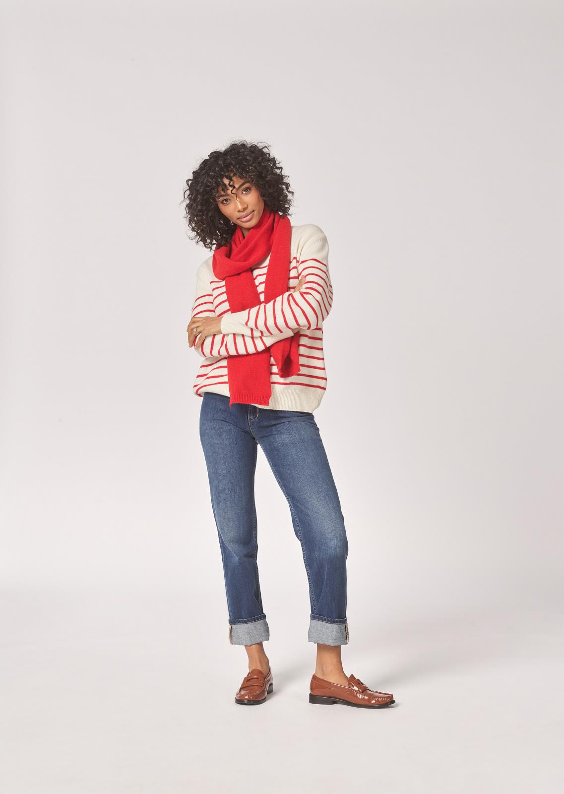 PULL LS-ON-STRIPE-OFF-WHITE