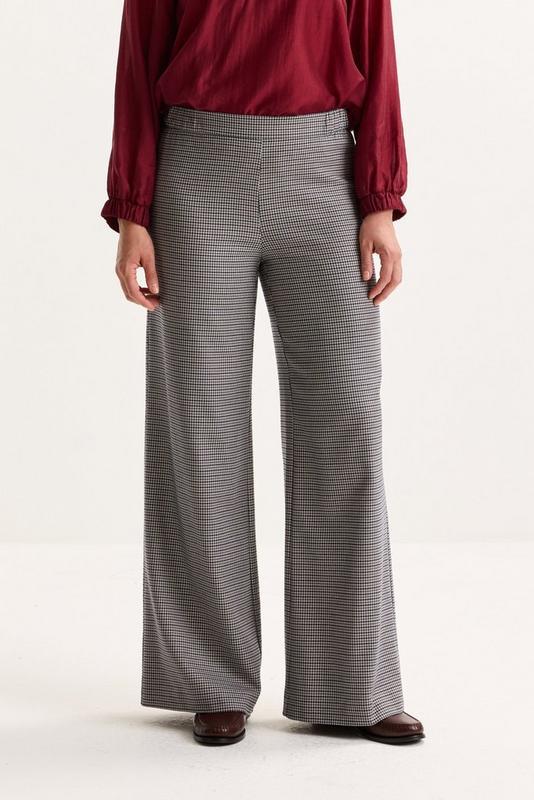 PANTS DRESSED L-*-CHECK-BLUE