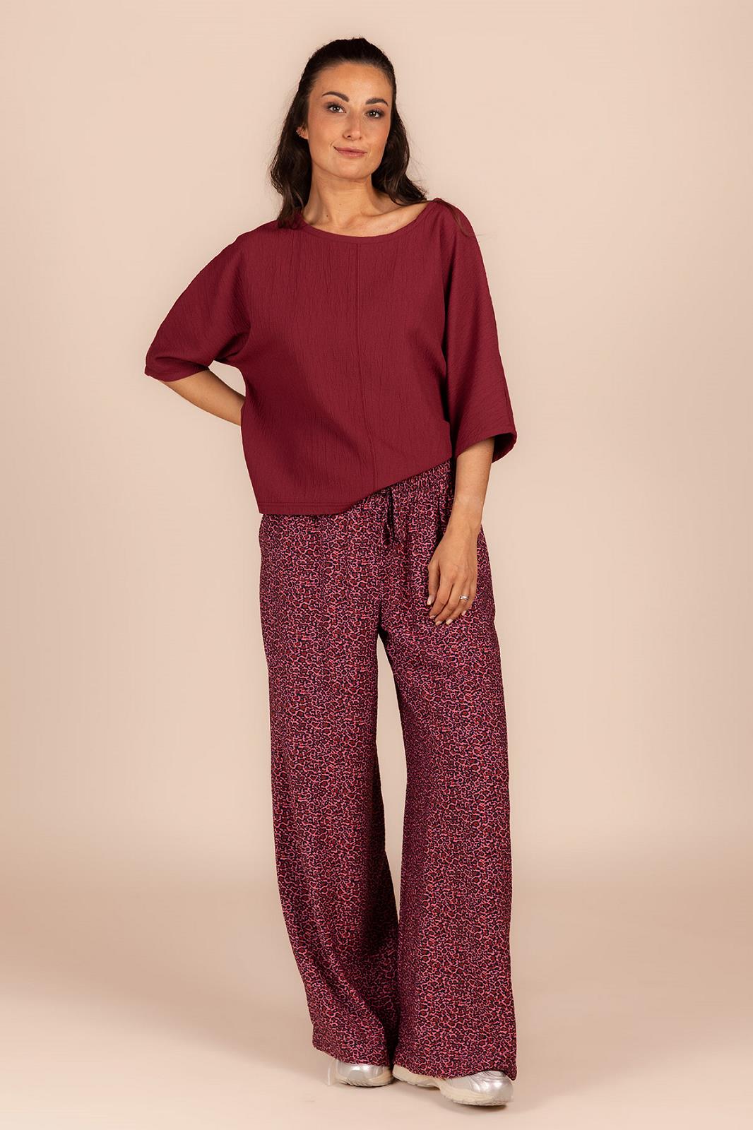 BLOUSE SS-*-UNI-AUBERGINE