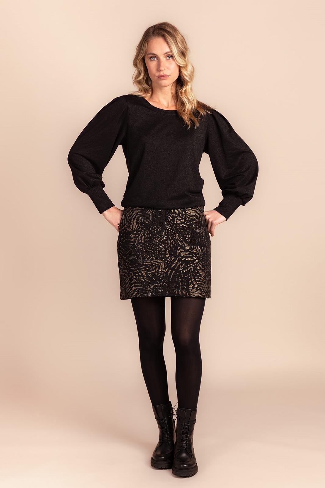 T-SHIRT LS-ON-UNI-BLACK