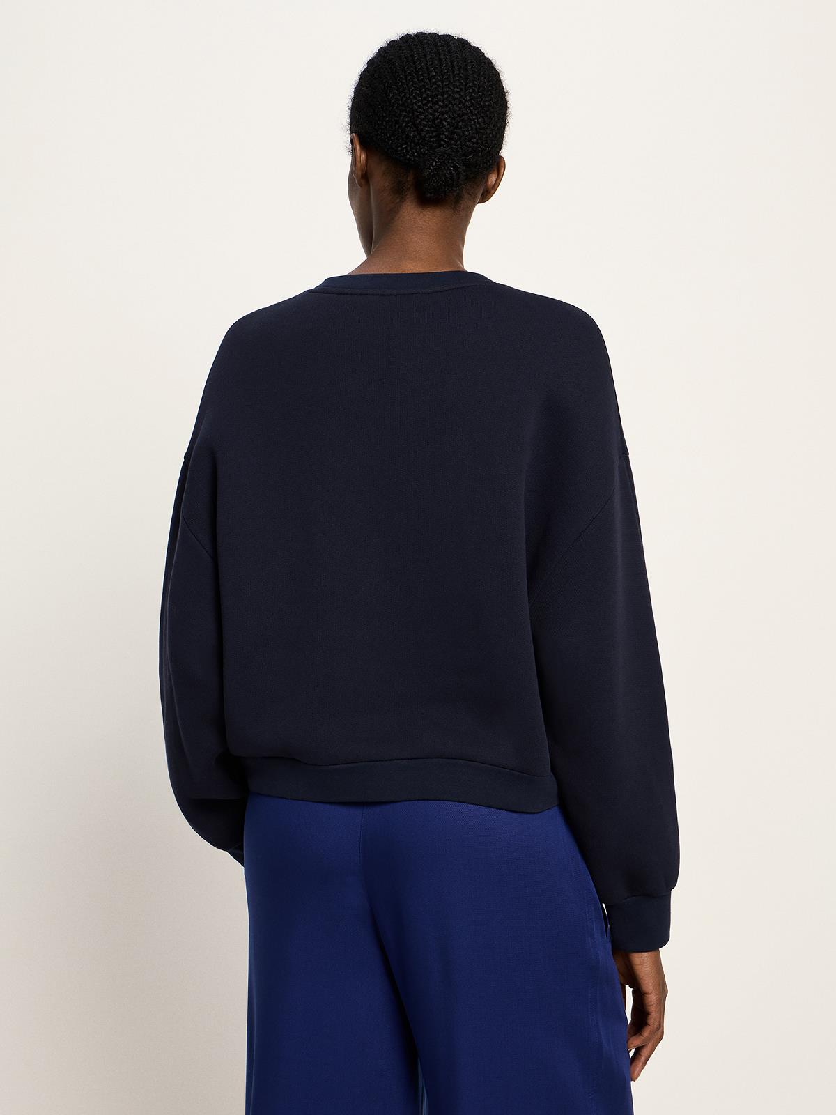 SWEATER LS-ON-UNI+APPLI-BLUE DARK (NAVY)