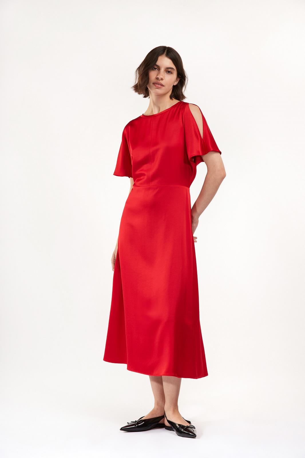 DRESS SS-LONG-UNI-RED