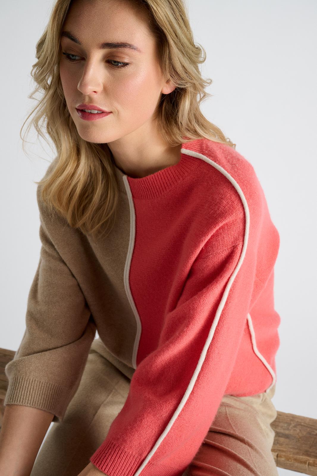 PULL 3/4S-ON-UNI-COGNAC