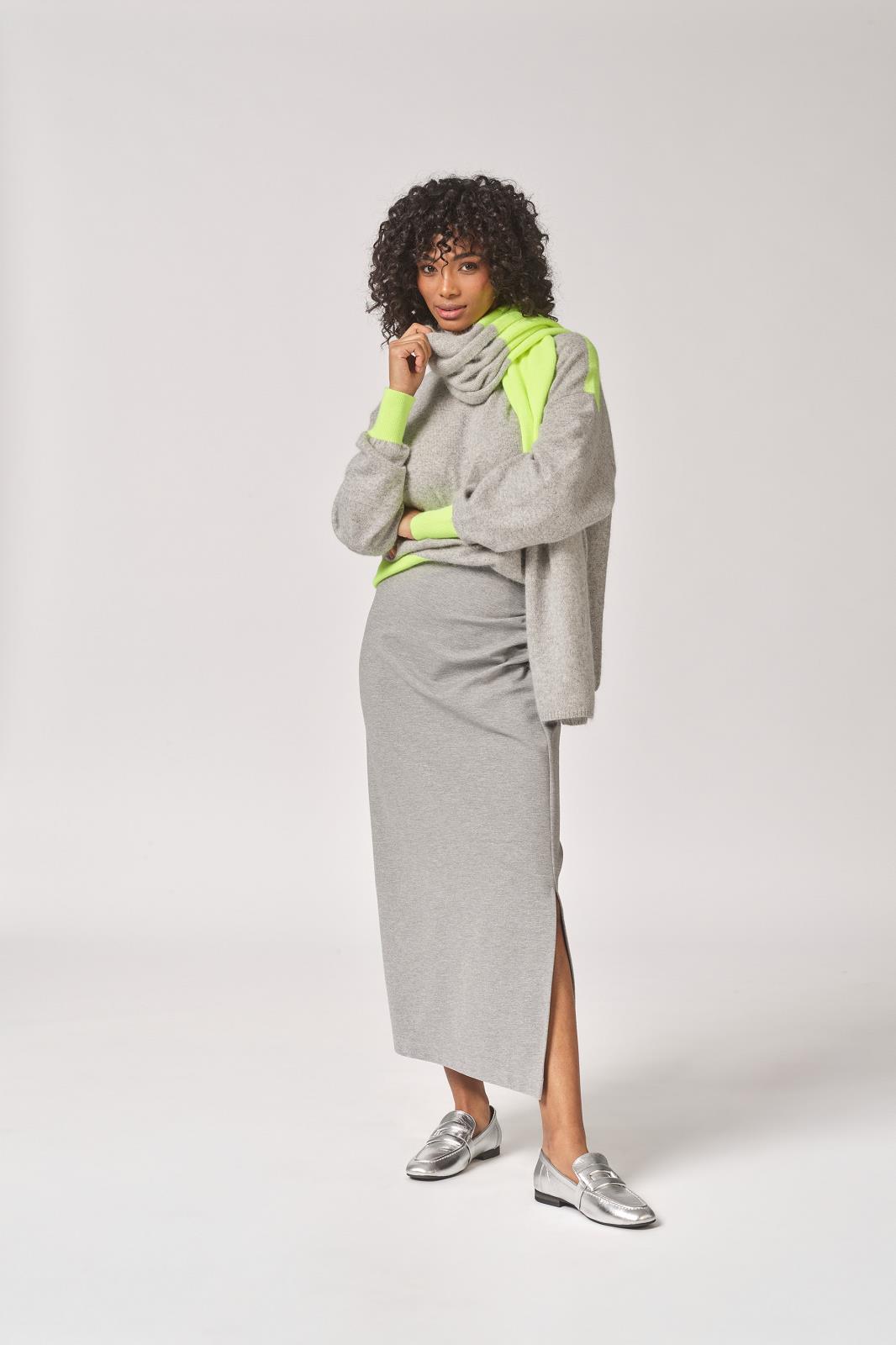 SKIRT L-TIGHT-UNI-GREY